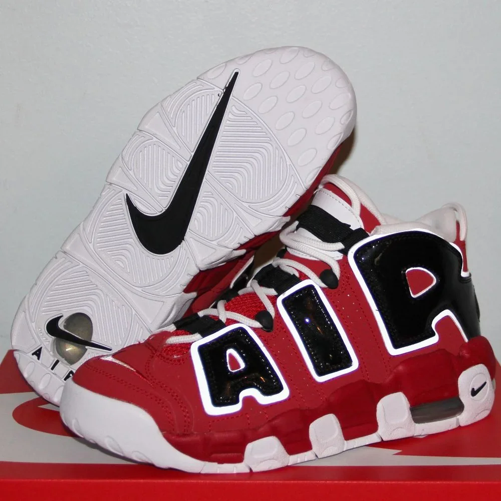 Nike Air More Uptempo GS Basketball Shoes 6Y 6.5Y Womens 8 Bulls